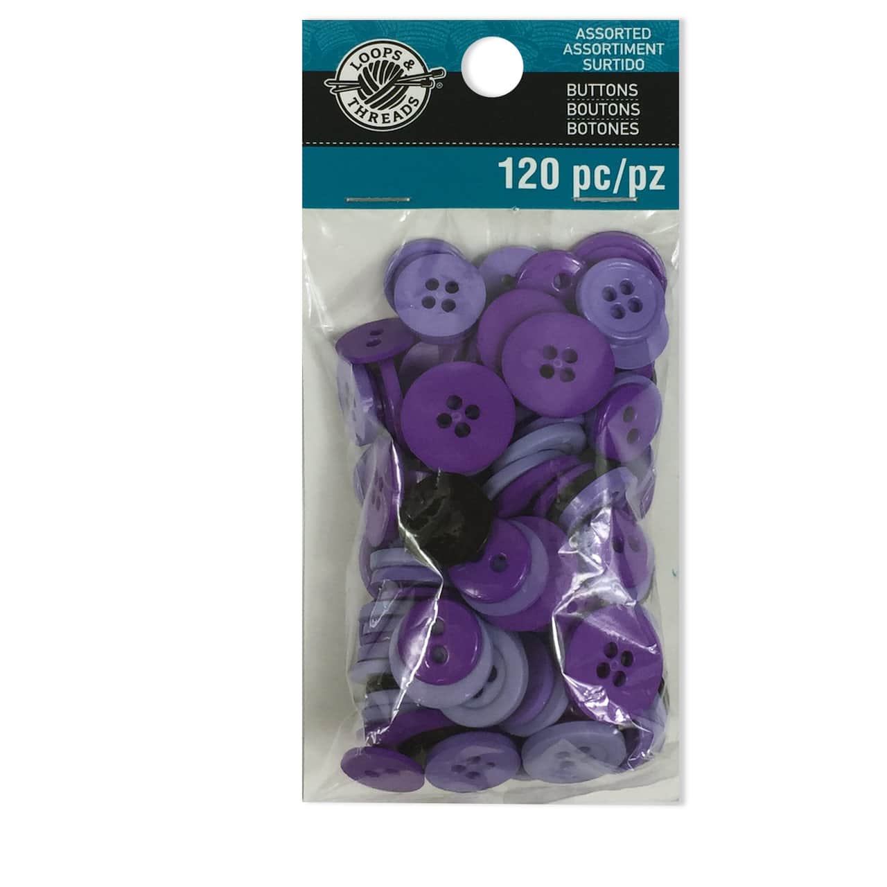Colors We Love Purple Buttons By Loops &#x26; Threads&#xAE;